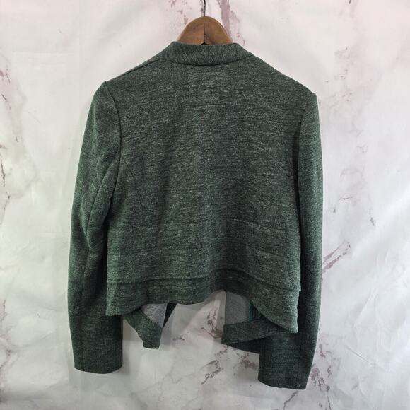 Anthropologie Blazer Women Small Dark Green Open Jacket Cartonnier Unstructured - Picture 5 of 13